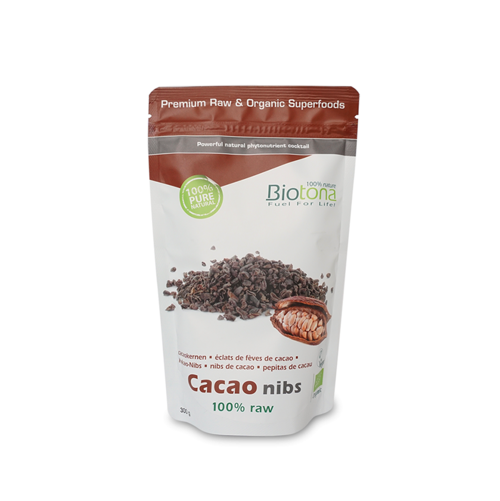 Cacau Nibs 100% cru 300g Biotona