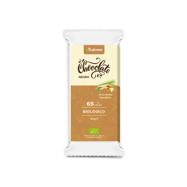 Chocolate negro com Erva limão e Gengibre 100g Bioforma