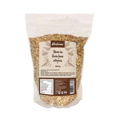 Flocos de Aveia Finos Integrais 600g Bioforma