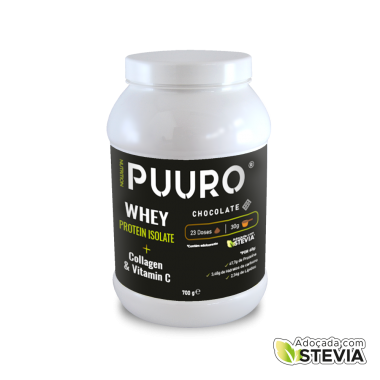 WHEY Protein Isolate + Colagénio & Vitamina C Chocolate 700 G Puuro
